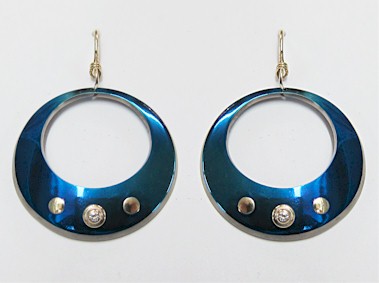 Titanium Earrings - Open Circle Design