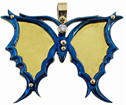 Titanium Pendant Butterfly Design