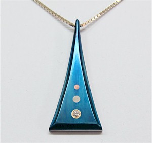 Titanium Pendant Triangular Shape