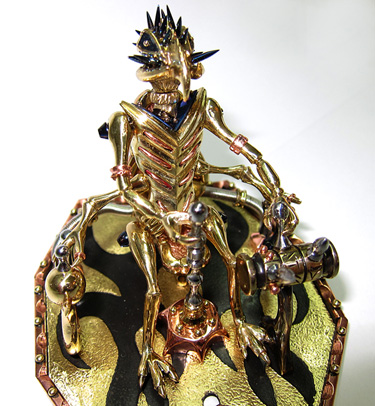 Dragonfly Fighter Sculpture - Alien Pilot & Pendant