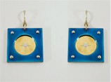 Titanium Earrings - Square Star Design