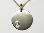 Titanium Pendant Circle Diamond Design2