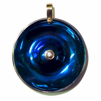 Titanium Pendant Cone Shape Circle Design